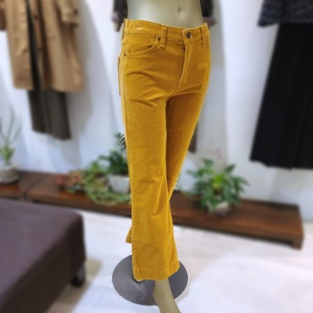 코듀로이세미부츠컷팬츠2color