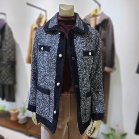 진주포인트트위드겨울자켓