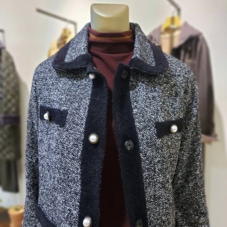 진주포인트트위드겨울자켓