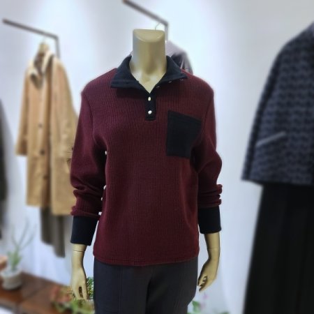 시보리밴드카라니트티셔츠3color