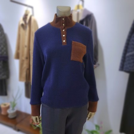 시보리밴드카라니트티셔츠3color