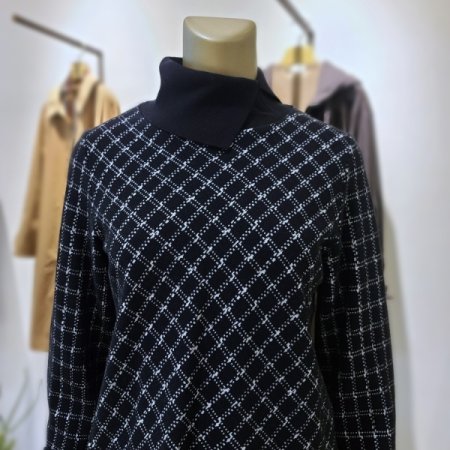 체크프린트언발목선티셔츠2color