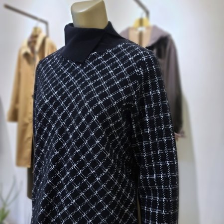 체크프린트언발목선티셔츠2color