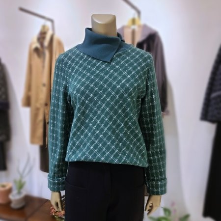 체크프린트언발목선티셔츠2color