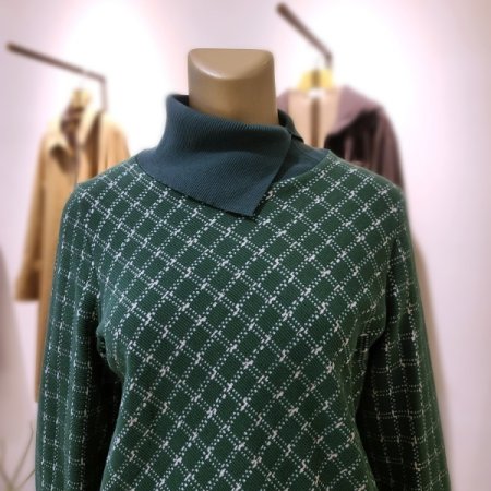 체크프린트언발목선티셔츠2color