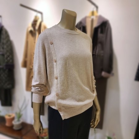 단추포인트니트티셔츠2color