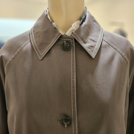 등안감누빔 스티치 롱 트렌치코트