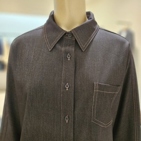 오버핏 데님 셔츠