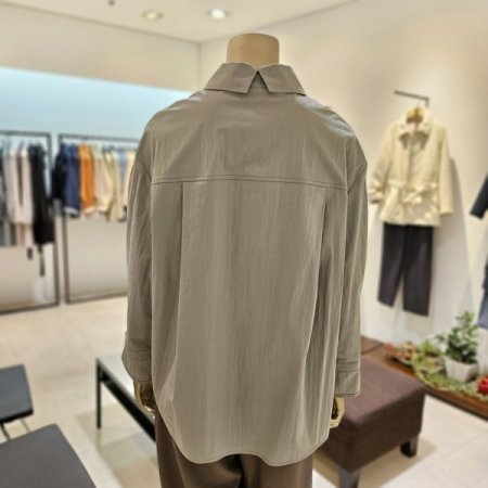 옆트임 면 스판 카라 셔츠