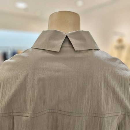 옆트임 면 스판 카라 셔츠