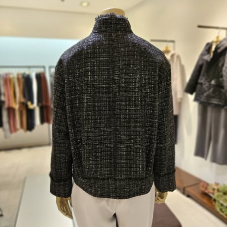 스탠드넥 트위드 재킷