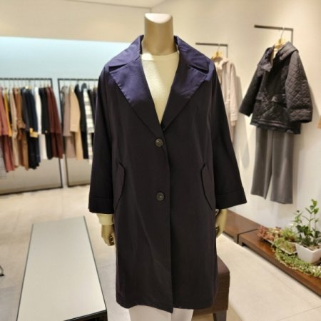 오버핏 하프 트렌치코트