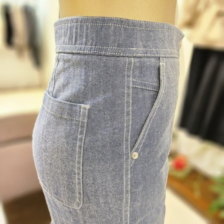 면 세미배기 팬츠