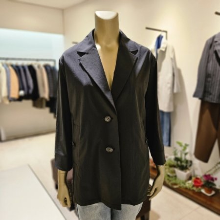 소매배색 하프재킷