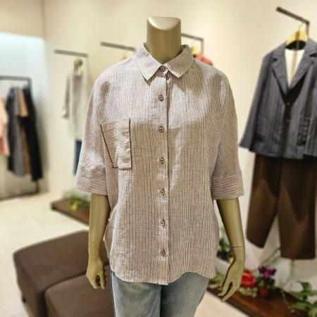 스트라이프 마 셔츠