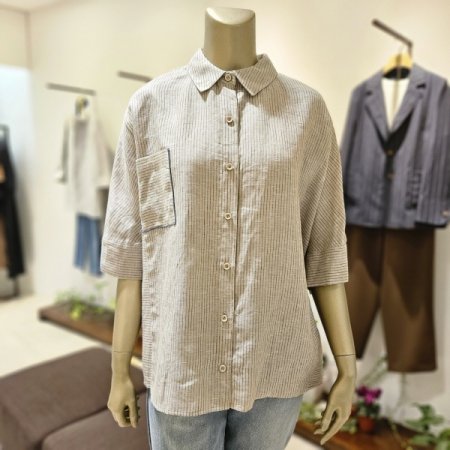 스트라이프 마 셔츠