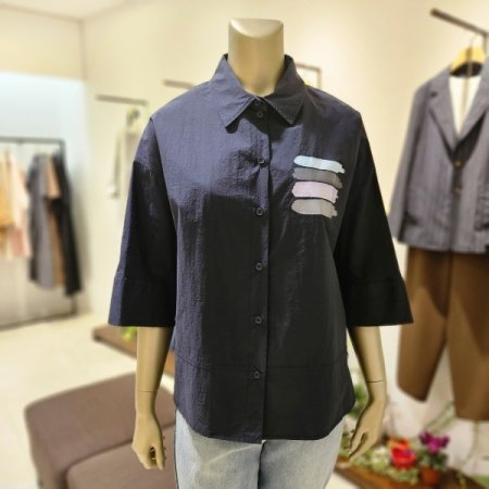 페인팅 프린트 셔츠