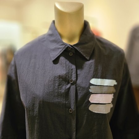 페인팅 프린트 셔츠