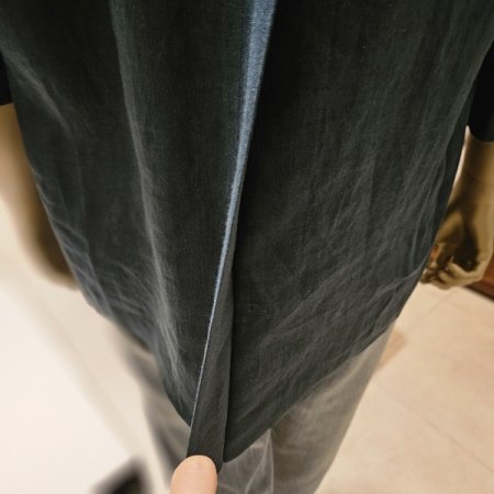 브이넥카라 마 블라우스