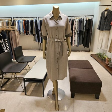 오픈카라 마혼방 롱원피스