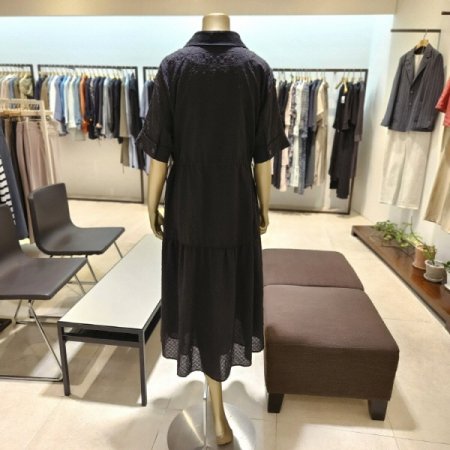 허리스트링 지지미 롱원피스