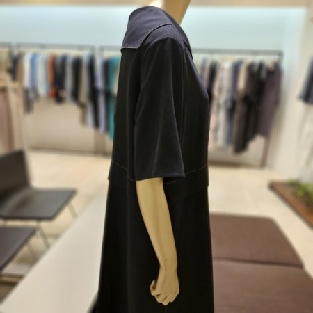 세일러카라 반팔 롱원피스