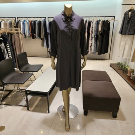 스냅단추 카라원피스