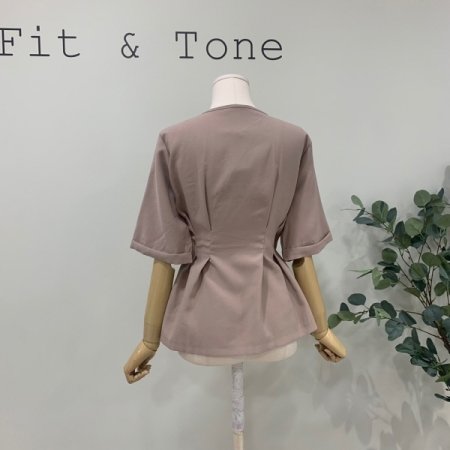 카라 랩끈 블라우스