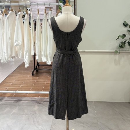 헤링본 벨트 원피스