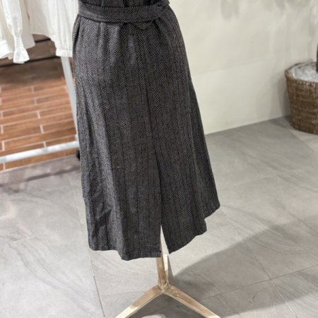 헤링본 벨트 원피스