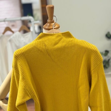 벌룬소매 골지니트