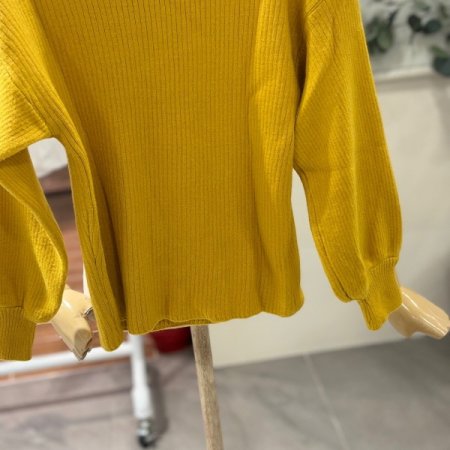 벌룬소매 골지니트