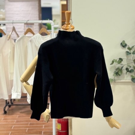 벌룬소매 골지니트