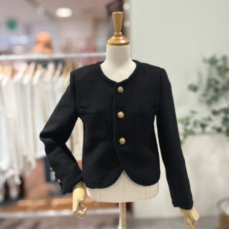 라운드 트위드 자켓