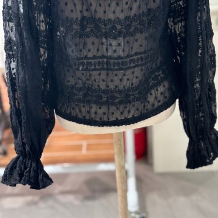 플라워 쉬폰 볼레르 가디건