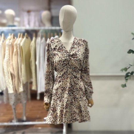 셔링 허리끈 원피스