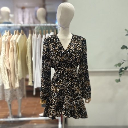 셔링 허리끈 원피스