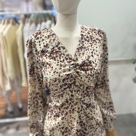 셔링 허리끈 원피스