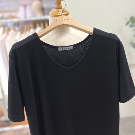 무지 루즈핏 라운드티셔츠