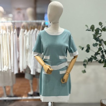 라운드니트 스커트 상하세트