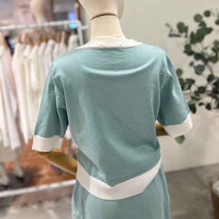 라운드니트 스커트 상하세트