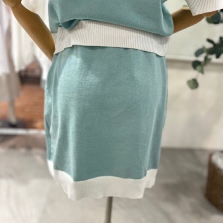 라운드니트 스커트 상하세트