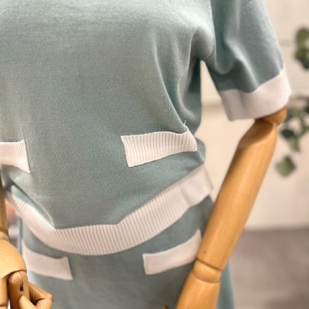 라운드니트 스커트 상하세트