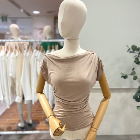 보트넥 셔링 티셔츠