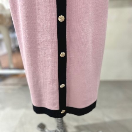 라인배색 스커트 상하세트