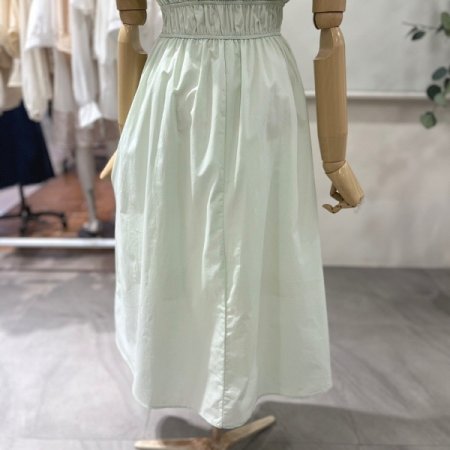 심플 허리셔링 플레어원피스