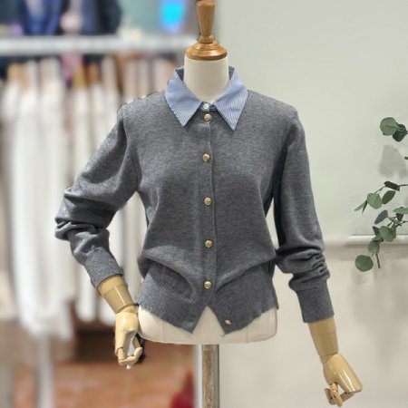 스트라이프카라 가디건