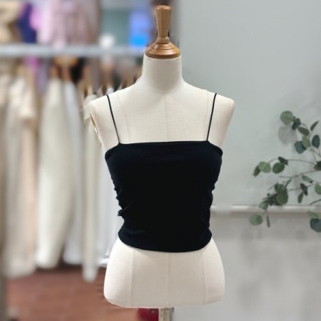 크롭 셔링 캡 뷔스티에티셔츠