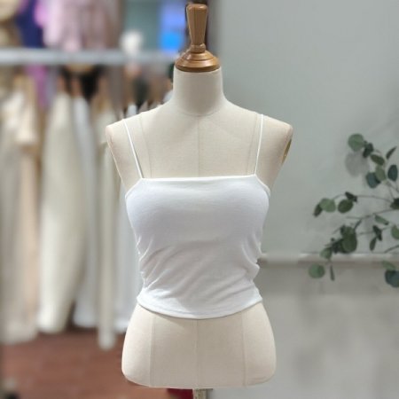 크롭 셔링 캡 뷔스티에티셔츠