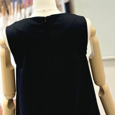 레이어드 포켓 민소매 미니원피스